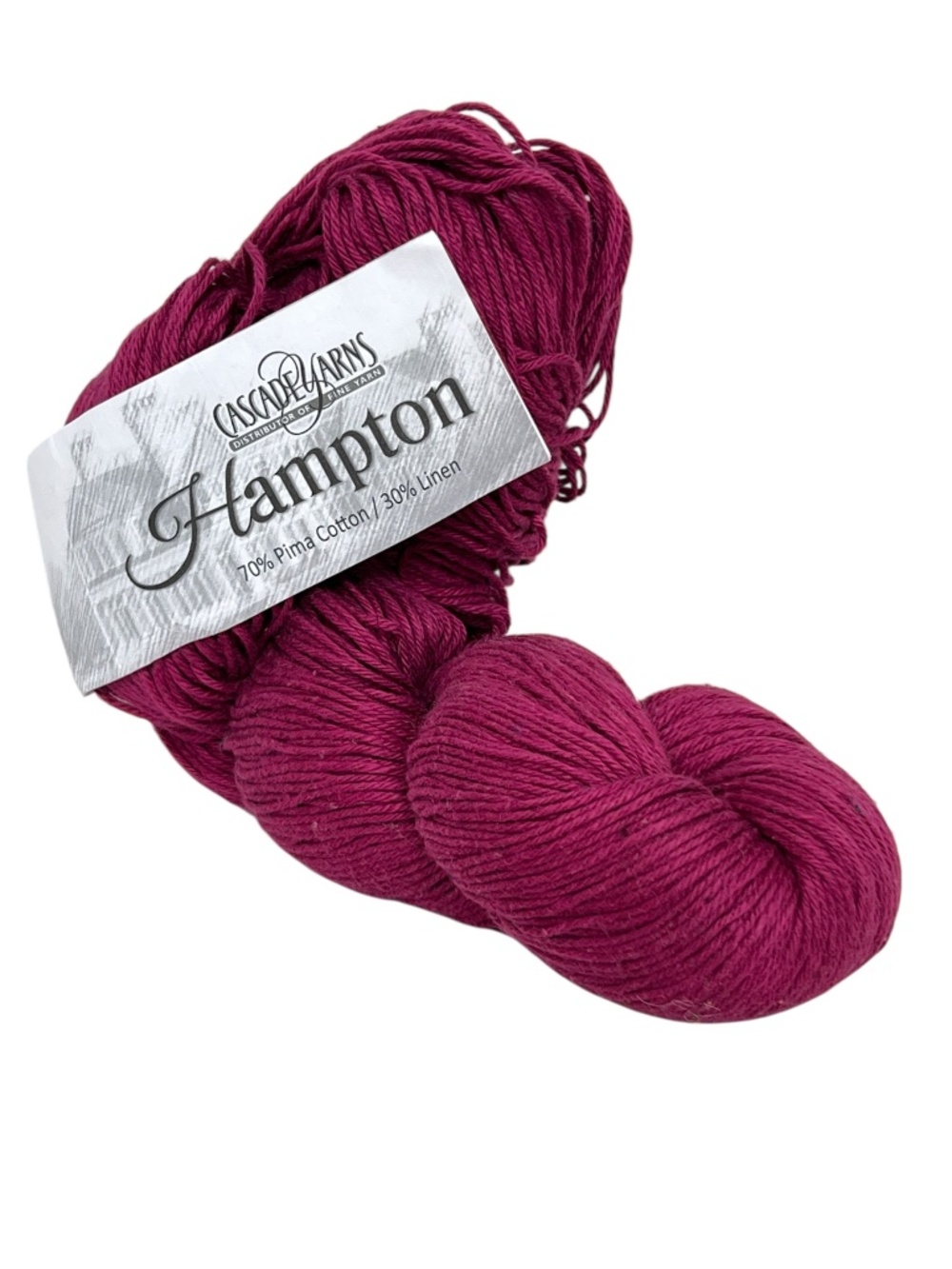 Cascade Yarns Hampton Pima Cotton Linen 1 Skein Raspberry 100 g 273 Yards New